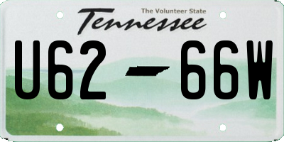 TN license plate U6266W
