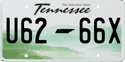 TN license plate U6266X