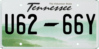 TN license plate U6266Y