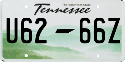 TN license plate U6266Z