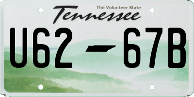 TN license plate U6267B