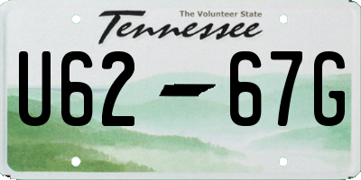 TN license plate U6267G