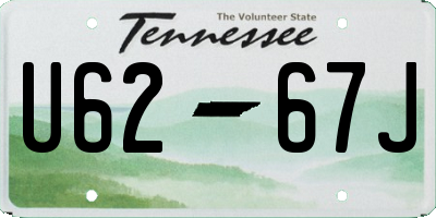 TN license plate U6267J