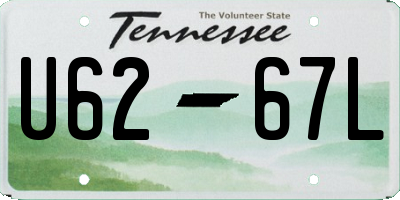 TN license plate U6267L