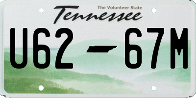 TN license plate U6267M