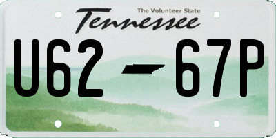 TN license plate U6267P