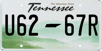 TN license plate U6267R