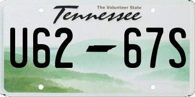 TN license plate U6267S