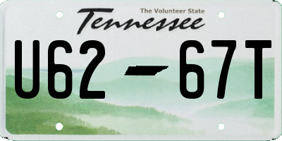 TN license plate U6267T