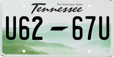 TN license plate U6267U