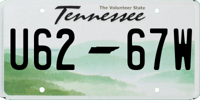 TN license plate U6267W