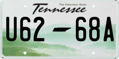 TN license plate U6268A
