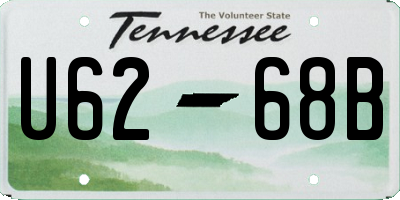 TN license plate U6268B