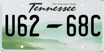 TN license plate U6268C