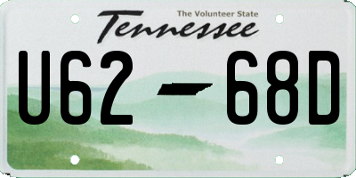 TN license plate U6268D