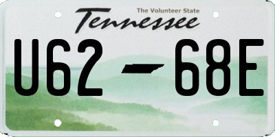 TN license plate U6268E