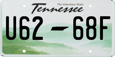 TN license plate U6268F