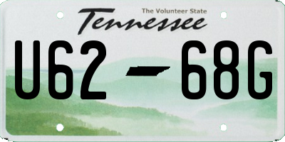 TN license plate U6268G