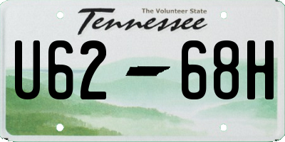 TN license plate U6268H