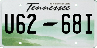 TN license plate U6268I