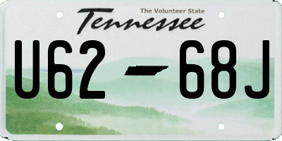 TN license plate U6268J