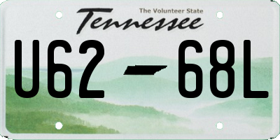 TN license plate U6268L