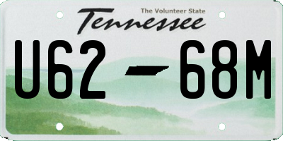 TN license plate U6268M