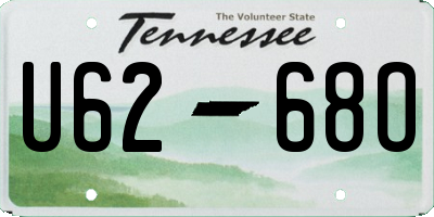 TN license plate U6268O