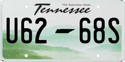 TN license plate U6268S