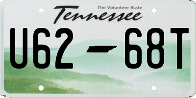 TN license plate U6268T