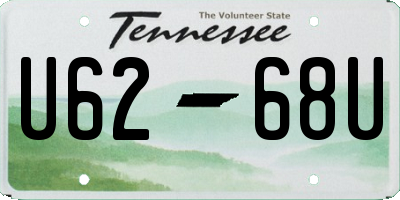 TN license plate U6268U