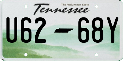 TN license plate U6268Y