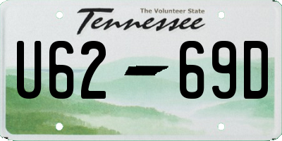 TN license plate U6269D