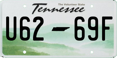 TN license plate U6269F