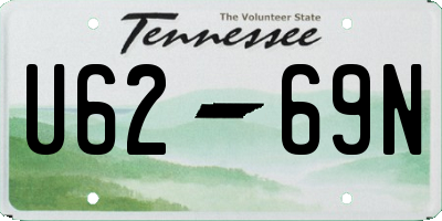 TN license plate U6269N