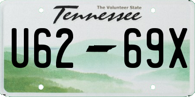 TN license plate U6269X