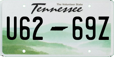 TN license plate U6269Z