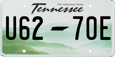 TN license plate U6270E