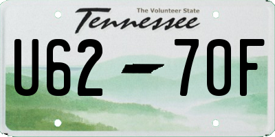 TN license plate U6270F
