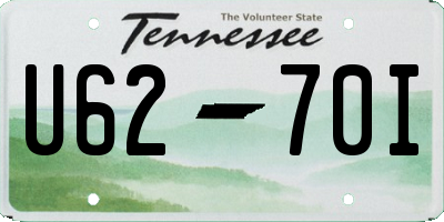 TN license plate U6270I