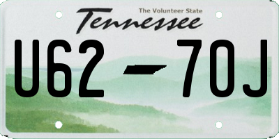 TN license plate U6270J