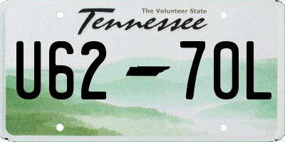 TN license plate U6270L