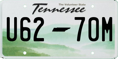 TN license plate U6270M