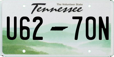 TN license plate U6270N