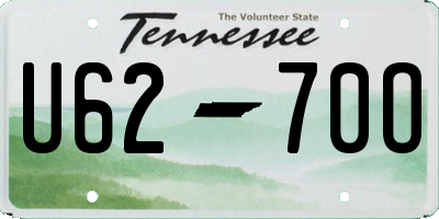 TN license plate U6270O