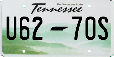 TN license plate U6270S