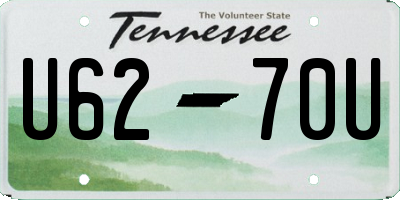 TN license plate U6270U