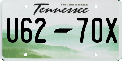 TN license plate U6270X