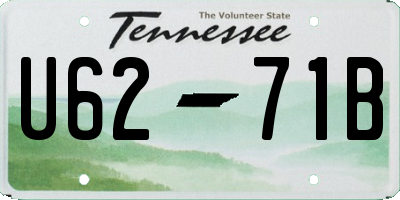 TN license plate U6271B