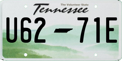 TN license plate U6271E